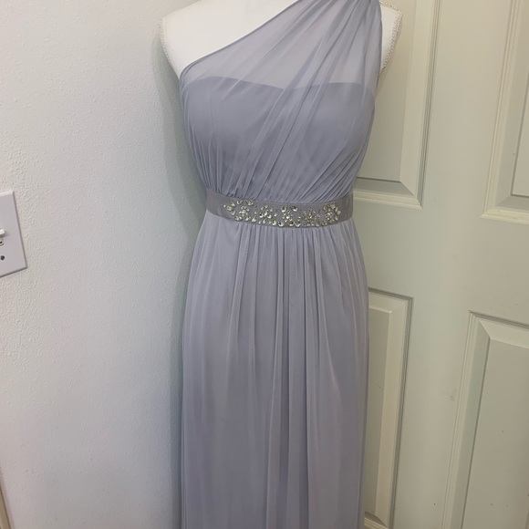 Adrianna Papell  Womens Dress Size 6 One Shoulder Gray Embellished Formal - Picture 10 of 10